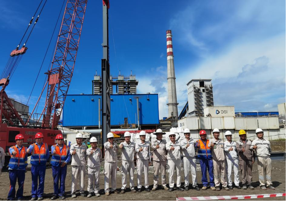 印尼廣青德1780熱軋項目首根鋼結(jié)構(gòu)立柱順利完成吊裝